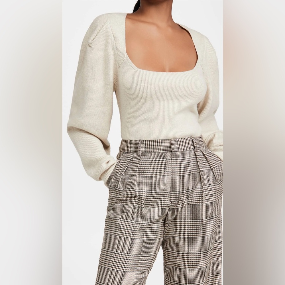 Free People Saffron Open Back Sweater Size Small Beige